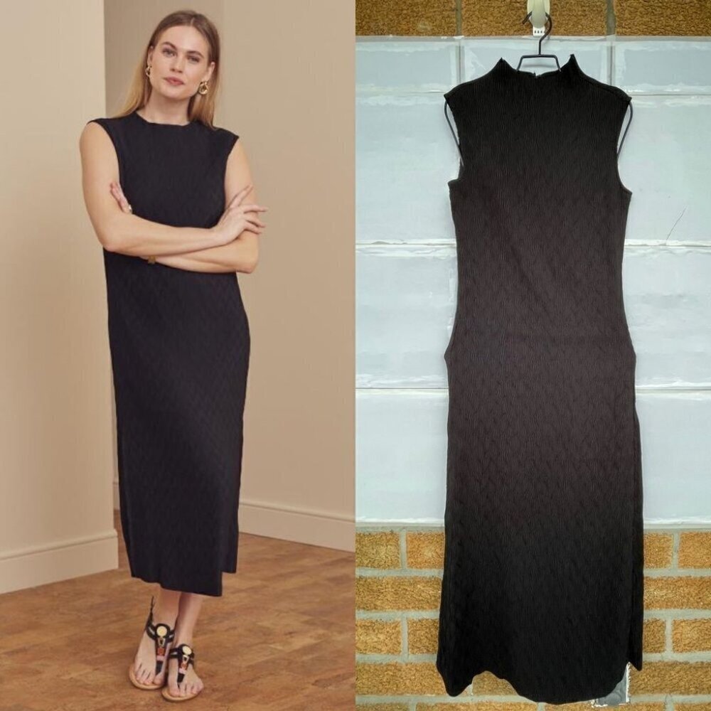 Long Tall Sally Plisse Midi Dress Size 4